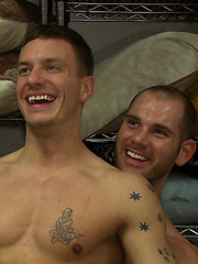 Adam Knox gets used and cum all over his face from a crowd of horny men. by Bound in Public image #8