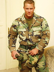 Muscled european soldier stripping by Czech Boys image #8