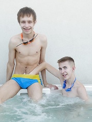 Ben Kingston and Dominik Black fucking in a hot tub. by BF Collection image #7
