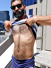 My hot mate Bastien Passif is stripping naked on my city roof by Bentley Race image #9