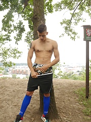 Athletic Luke Geer Strips And Exposes His Hard Cock Outdoors. by Jawked image #7