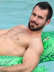 Hot uncut hunk Brock Cooper in Poolside by Dylan Lucas image #7