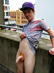 Naked on an inner city balcony - Cody James by Bentley Race image #6