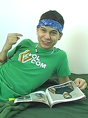 Latino boy jacking off dick