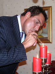 Marcello the stud is smoking cigars and smoking hot