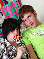 Tyler Bolt and Kain Lanning sucking the lollipop dry!