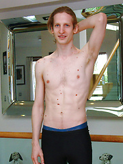 Young Tall & Slim Swimmer Shows off his Lean Body