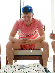 Straight Threesome Wank & Suck Each Other's Big Uncut Cocks & All Shoot Massive Loads!