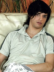 Horny Latino Teen wanking off his dick