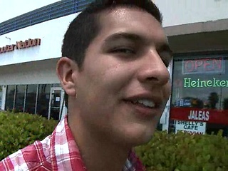 Gay man sucking off and gets his ass fucked outdoors