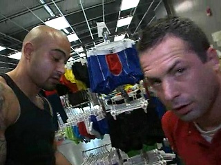 Guys fucking in a store