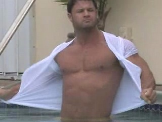 Kurt posing in a pool