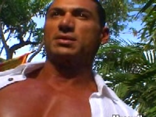 Rico posing outdoors