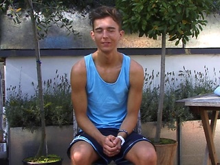 Tall and skinny boy Perry showing off his Long Uncut Cock!