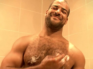 Muscled wrestler Roman Wright