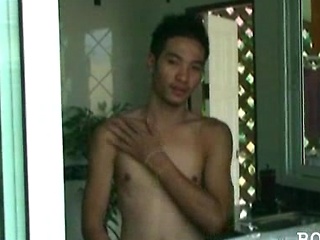 Gay Asian Twinks sucking off and toying scene