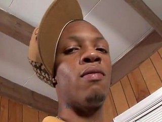 Black twink fuck two white asses