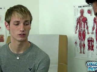 Hot college boy gets sucked off by the doctor.