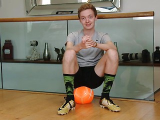 Eighteen Year Old Footballer Bradley Shows his Lean Body & Long and Thick Uncut Cock!