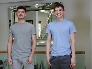 Young Straight Pup Charlie gets his 1st Man Suck & it's Naughty Dominic Sucking his Big Uncut Cock!