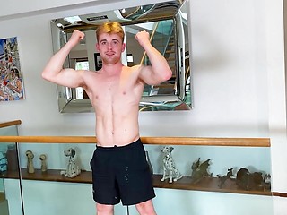Straight Young Boxer Shows off his Ripped Body & Wanks his Huge Uncut Cock!