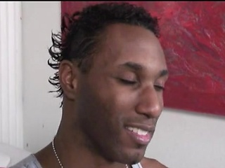 Hot ebony stud gets a hand job