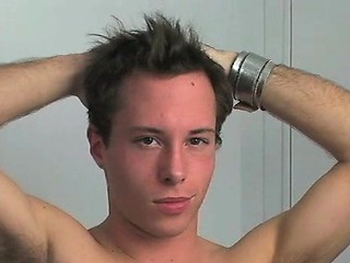 Alexandre jacking off his uncut dick