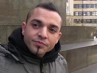 Czech hunter 63. Brunette boy sucking off cock in a center of Prague.