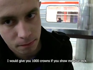 Czech hunter 70. Czech boy licking cock in a public place.