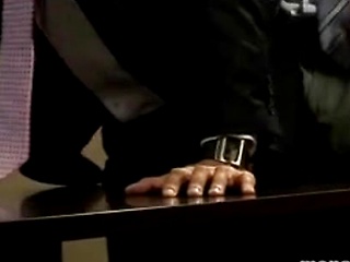 Boardroom files. Hot muscle men kissing.
