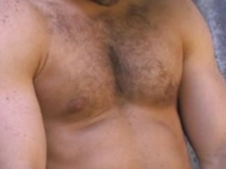 Cowboy wanking off his dick