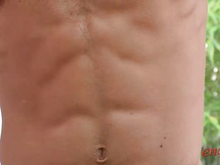Tall Uncut Footballer Andrew with Blond Hair Everywhere - Enjoy This Straight Hunks Flirtatious Shoot!
