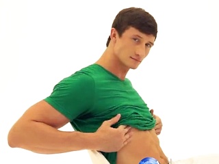 Lance Alexander strokes cock