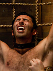 Drew Cutler gets tied up and flogged for the first time. by Bound Gods image #7