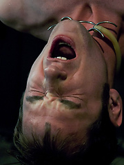 Real life BDSM player gets tied up by Nick Moretti and milked on the Sybian machine. by Bound Gods image #7