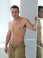 Cute college stud Heath stripping by Frat Men image #5