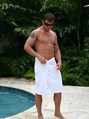 Matt jarking off dick by the pool by ManAvenue image #6