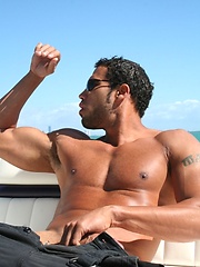 Carlo jerking off his muscled latino boner by ManAvenue image #9