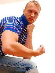 Hot muscled stud Borec shows cock by ManAvenue image #5