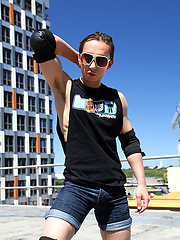 Aussie boy Ricky Cruz strips naked in the middle of the city by Bentley Race image #6