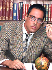 Marcello interviews a new male assistant on the phone then wanks hard by With Marcello image #8