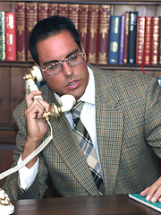 Marcello interviews a new male assistant on the phone then wanks hard by With Marcello image #8