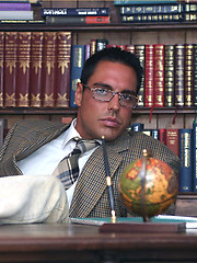 Marcello interviews a new male assistant on the phone then wanks hard by With Marcello image #8