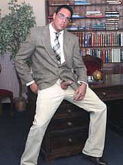 Marcello interviews a new male assistant on the phone then wanks hard by With Marcello image #8