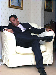 Burglar ties Marcello up and sucks his cock dry by With Marcello image #7