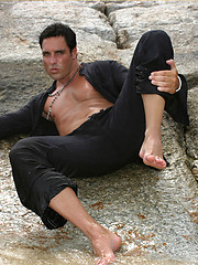 Marcello looking smoking hot wanking by a tropical beach by With Marcello image #6