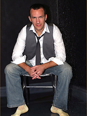 Gay hunk gets too horny and showers in his suit and socks, then pulls his hard cock by With Marcello image #5