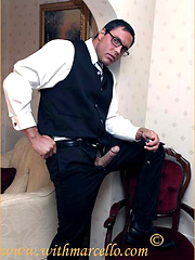 Marcello is dressed as a real gentleman and he loves to wank that big dick of his by With Marcello image #6