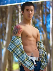 Hot brunette stud Talan naked by PerfectGuyz image #5