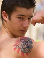Hot brunette stud Talan naked by PerfectGuyz image #5